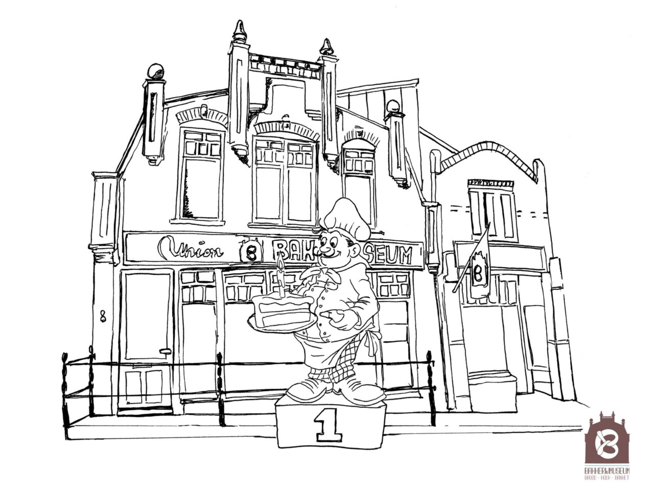 Kleurplaat Bakkerijmuseum Medemblik